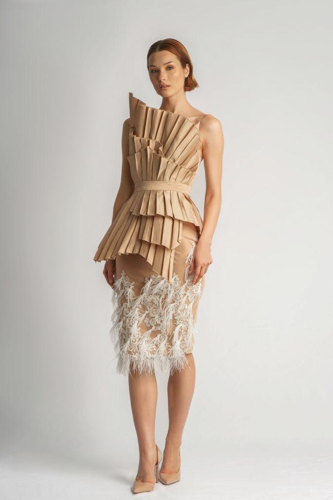 Lace top Dress with satin bottom  Skirt main image 0