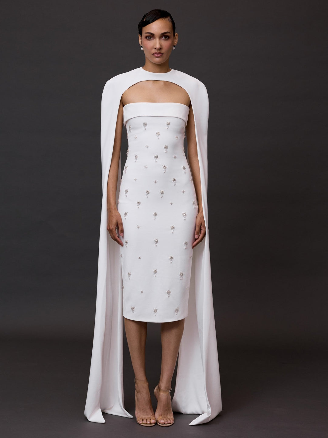 Mystique Cape Dress in White Anitabel ANITABEL